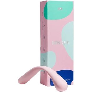  Розовый гнущийся вибратор Bender 19 см 