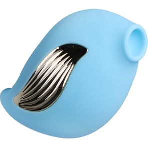  Голубой клиторальный вибростимулятор-ракушка 