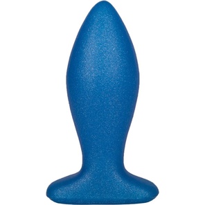  Синий конический анальный плаг 9 см 