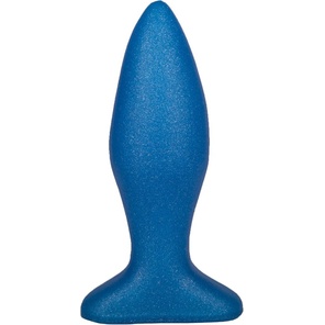  Синий конический анальный плаг 11,5 см 
