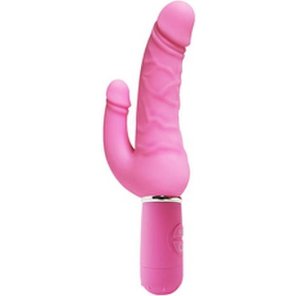  Розовый вибратор Levina Double Penis 21,5 см 