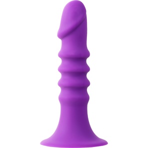  Фиолетовый анальный фаллоимитатор Drilly 14 см 
