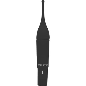  Черный клиторальный вибромассажер Clitoral Tickler 16,2 см 