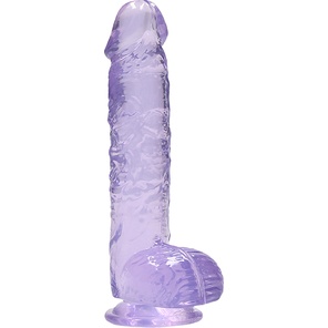  Фиолетовый фаллоимитатор Realrock Crystal Clear 6 inch 17 см 