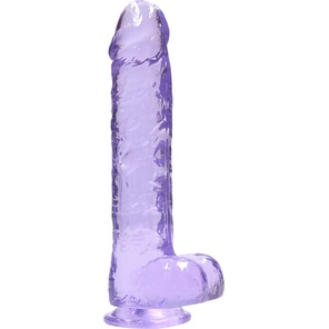 Фиолетовый фаллоимитатор Realrock Crystal Clear 9 inch 25 см 