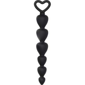  Черная анальная елочка Silicone Anal Beads 17,5 см 