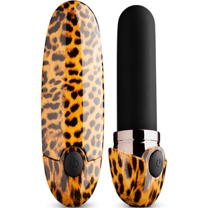  Леопардовый вибромассажер-помада Asha Lipstick Vibrator 10 см 