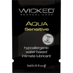  Мягкий лубрикант на водной основе WICKED AQUA Sensitive 3 мл 