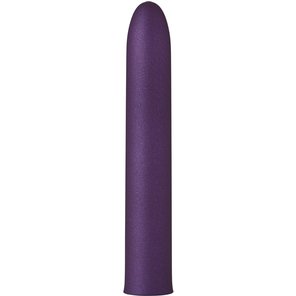  Фиолетовый гладкий вибратор Rocket Man 14 см 