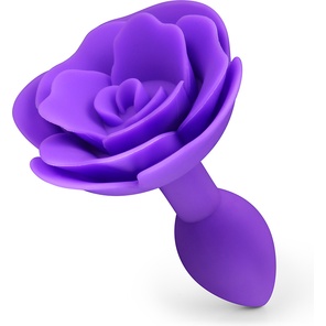  Фиолетовая гладкая анальная втулка-роза 