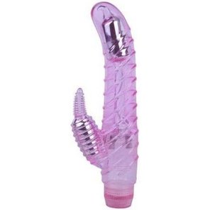  Розовый вибростимулятор-кролик Curve Seduction 18,5 см 