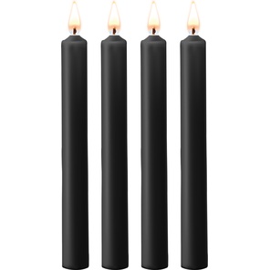  Набор из 4 черных восковых свечей Teasing Wax Candles Large 