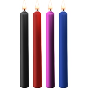  Набор из 4 разноцветных восковых свечей Teasing Wax Candles Large 