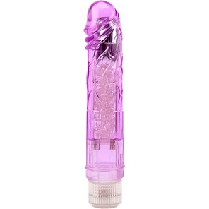  Фиолетовый вибратор Glitters Boy 26,5 см 