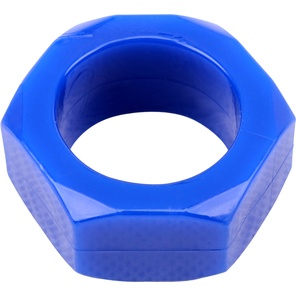  Синее эрекционное кольцо-шестигранник Nust Bolts Cock Ring 