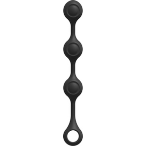 Черные утяжеленные анальные шарики Anal Essentials Weighted Silicone Anal Balls 34,3 см 