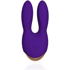  Фиолетовый вибратор с ушками Bunny Bliss 11 см 
