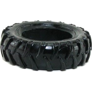  Чёрное тонкое эрекционное кольцо Treads Mens Ring Thin 