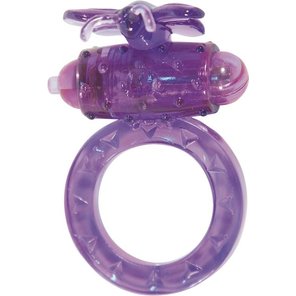  Фиолетовое виброкольцо на пенис Flutter-Ring 