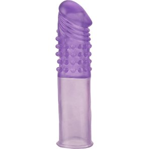  Фиолетовая насадка-удлинитель Mega Stretch Penis Extension 16,5 см 