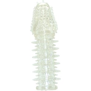  Прозрачная удлиняющая насадка с шипами 14 см 