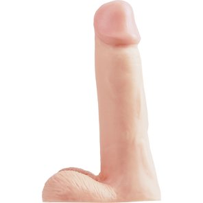  Фаллоимитатор с мошонкой телесного цвета Dong Flesh 19,1 см 