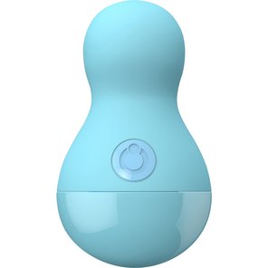  Нежно-голубой вибростимулятор COCO BODY 9 см 