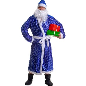  Синий новогодний костюм Деда Мороза 