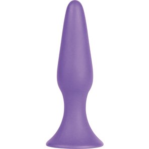  Фиолетовая анальная втулка Silky Buttplug Medium 12,5 см 