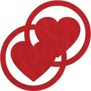  Красные пестисы Round Hearts в виде сердечек в круге 