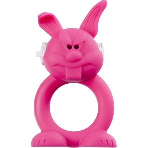  Розовое виброкольцо на пенис Rude Rabbit 
