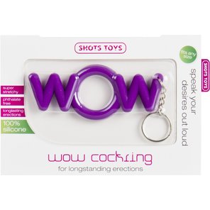  Фиолетовое эрекционное кольцо-брелок WOW Cockring 