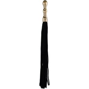  Чёрная плетка Luxury Whip Copper с покрытой медью рукоятью 