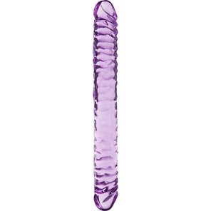  Фиолетовый двухголовый фаллоимитатор TWICE AS NICE 29 см 