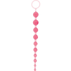  Розовая анальная цепочка 26,7 см 
