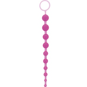  Фиолетовая анальная цепочка ORIENTAL JELLY BUTT BEADS 10.5 PURPLE 26,7 см 