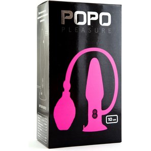  Розовая надувная вибровтулка POPO Pleasure 10 см 