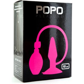 Надувная анальная втулка POPO Pleasure розового цвета 10 см 