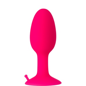  Розовая анальная втулка POPO Pleasure со стальным шариком внутри 7 см 