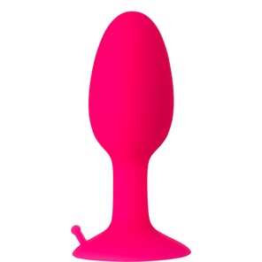  Розовая анальная втулка со стальным шариком внутри POPO Pleasure 8,5 см 