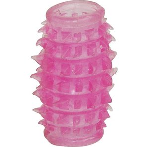  Рельефная розовая насадка с шипиками 7,5 см 