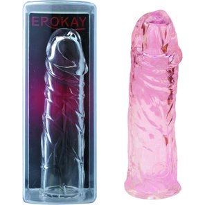  Розовая насадка на пенис реалистичной формы 