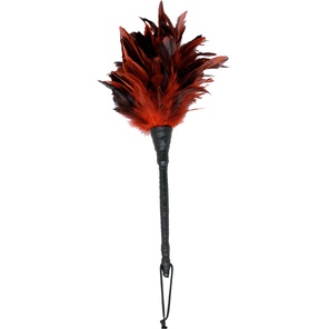  Кисточка с красно-чёрными пёрышками Frisky Feather Duster 36 см 