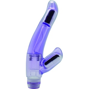  Фиолетовый вибростимулятор Dual Stimulator Curvaceous 
