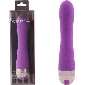  Фиолетовый вибратор из силикона с текстурной поверхностью Cupids Revenge 20,5 см 