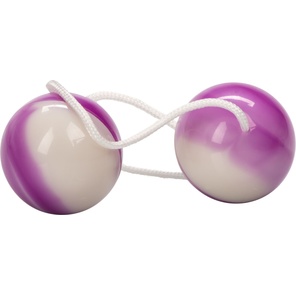  Бело-фиолетовые вагинальные шарики Duotone Orgasm Balls 