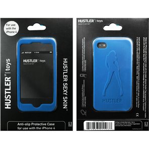 Синий силиконовый чехол HUSTLER для iPhone 4, 4S 