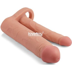  Телесная насадка для двойного проникновения Add 2 Pleasure X Tender Double Penis Sleeve 20 см 