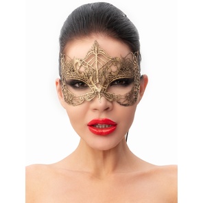  Пикантная золотистая карнавальная маска 