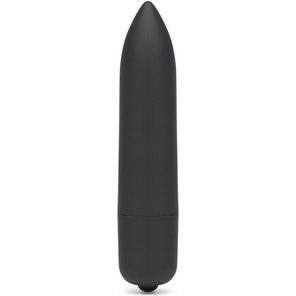  Черная вибропуля X-Basic Long Bullet 10 speeds 9 см 